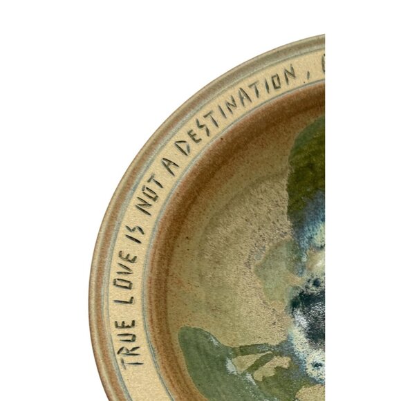 Bryan Becker Clay Werks Studio Pottery Bowl Wedding Bowl True Love 10.25" Diam - Picture 3 of 6